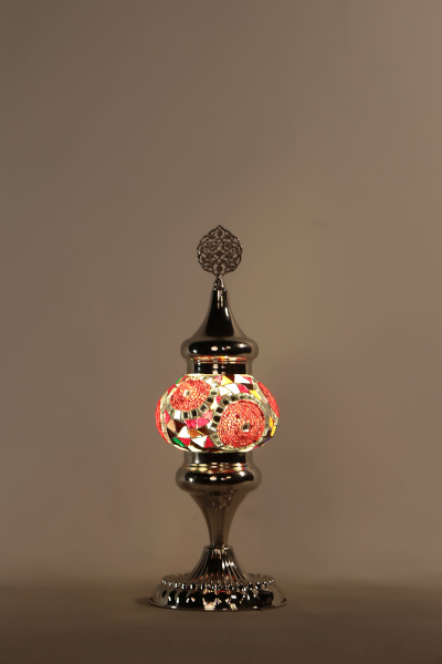 No.2 Size Nickel Mosaic Table Lamp